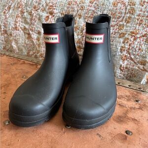 Hunter Black Chelsea Rain Boot – Short Ankle